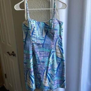 Lilly Pulitzer Blue and Purple Patterned Dress